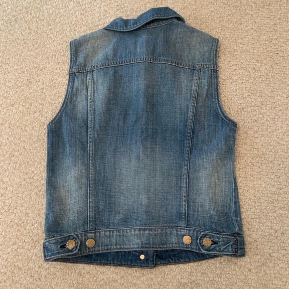 J. CREW Classic Denim Vest Size X-Small - Picture 10 of 12